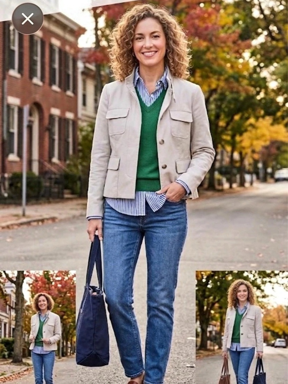 Women's Utility Jacket in Beige Like New